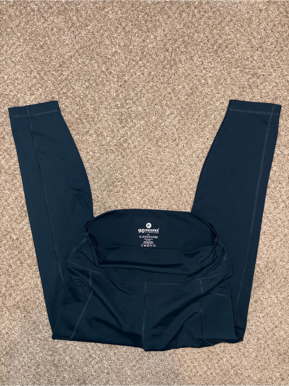 90 Degree By Reflex Dark Navy High-Waist Performance Leggings